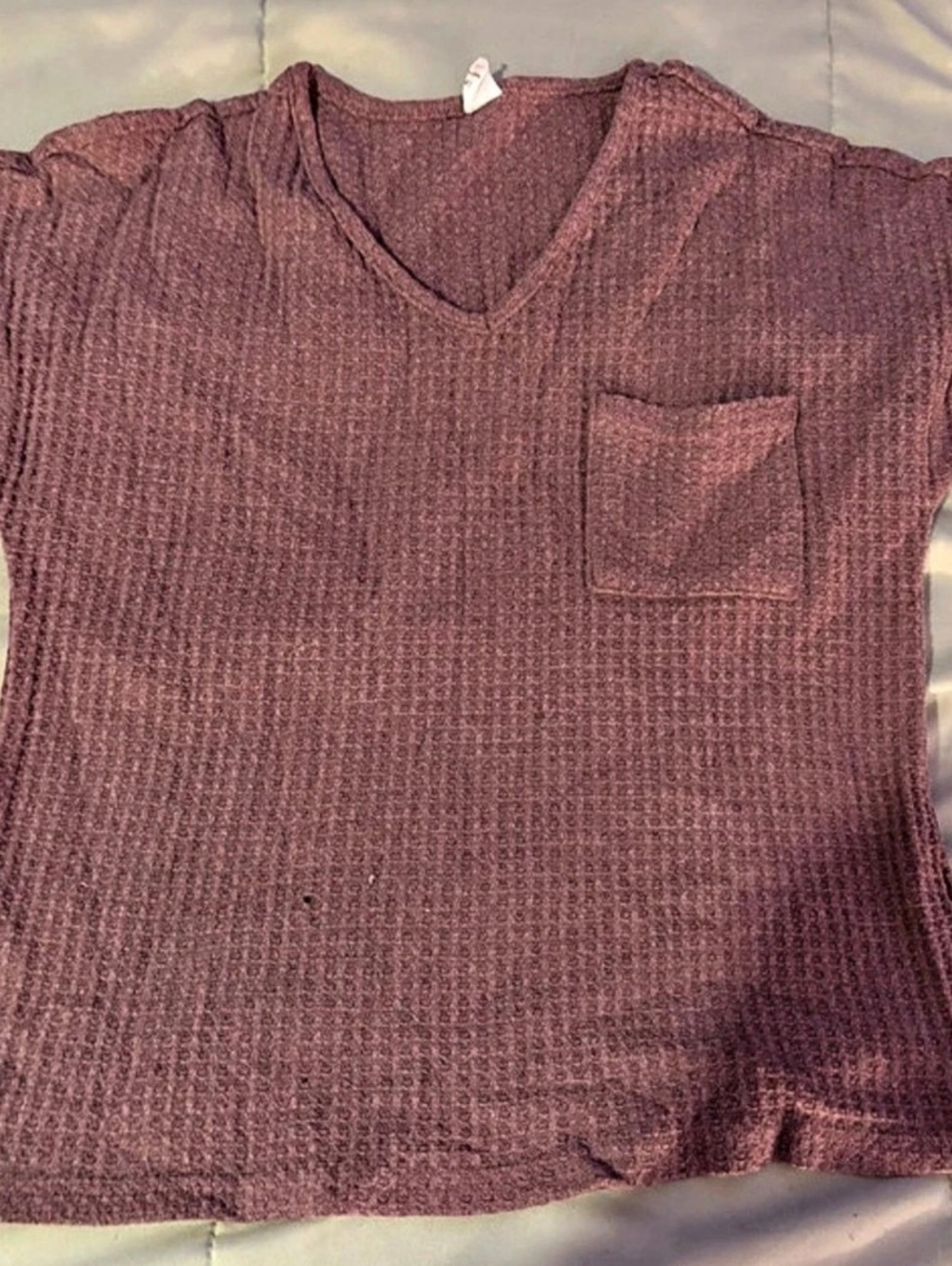 SHEIN Girls Textured Short Sleeve Top in Pink Size 11-12Y